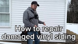 How to repair damaged vinyl siding [upl. by Jack]