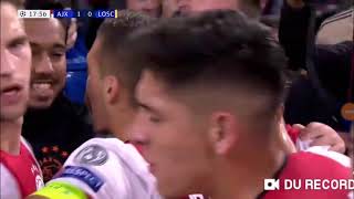 Tadic slaps Neres in the face Ajax vs Lille [upl. by Ohare]