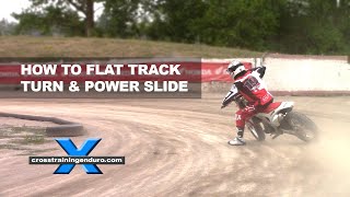 How to flat track turn and power slide on dirt bikes︱Cross Training Enduro [upl. by Pettiford757]