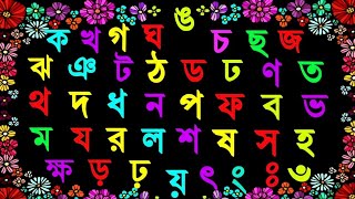 Bengali Alphabet Learning  Bangla Bornomal  Ka Kha Ga Gha Learning [upl. by Eerized]