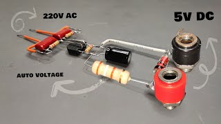 convert 220V AC to 5V DC without Transformer [upl. by Maharg7]