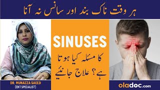 Sinus Problem In Urdu  Naak Band Hone Ka Ilaj  Sinusitis Symptoms Treatment  Naak Se Sans Na Aana [upl. by Ayikat965]