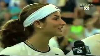 Federer and Mirka oncourt interview Hopman Cup 2002 [upl. by Spring]