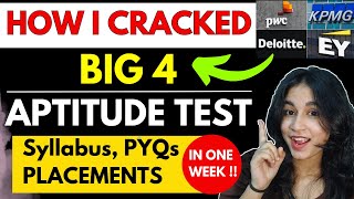 🔥How i cracked Aptitude Test in 1 week  BIG 4 Aptitude Test  FREE Resources 🔥 [upl. by Beare]