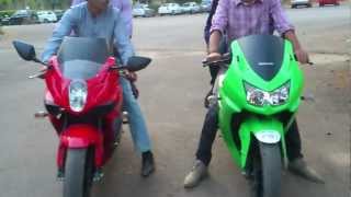 Kawasaki Ninja 250r vs Hyosung gt250r exhaust sound [upl. by Weide398]