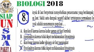 prediksi un biologi sma 2018  paket A no 8 efek langsung tumpahan minyak di laut [upl. by Bourgeois158]