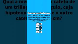 Como resolver problema com teorema de Pitágoras [upl. by Tala23]