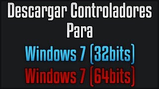 Descargar DRIVERS PARA WINDOWS 7 32 bits  64 bits sin internet 2020 [upl. by Avelin]