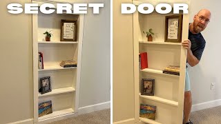 How to Build a Hidden Bookcase Door and Have it Look AMAZING [upl. by Yahsed]