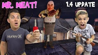 WE CLIMBED ON TOP OF MR MEATS ROOF 14 Update Gameplay Scary Horror Game [upl. by Sadler]