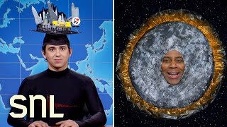 Weekend Update Earthquake and Eclipse on the 48 Magnitude Earthquake and the Solar Eclipse  SNL [upl. by Otrebogad44]