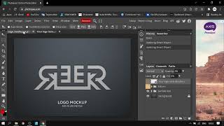 Cara membuat mockup logo gratis di Photopea  Alternative photoshop [upl. by Nylia]