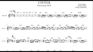 Silvester Belt  LUKTELK Eurovision 2024LITHUANIA Sheet music for saxophone in Eb [upl. by Prader]