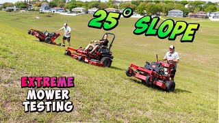 BEST Mower for STEEP hills Zero Turn vs Standon vs Walk Behind vs Push Mower [upl. by Kalmick412]