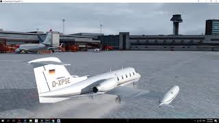 XtremePrototypes LearJet 25 approach ESSA RW01L ILS landing [upl. by Attirb]