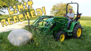 Could Not Get The Job Done John Deere 3046r Struggles To Move Rocks [upl. by Olinde775]