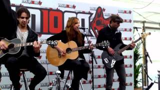 Love Bites Halestorm acoustic at Download Festival 2012 [upl. by Kreegar]