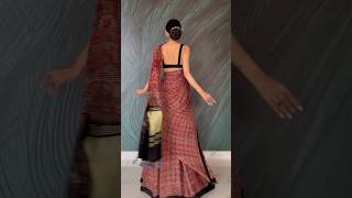 Saree but in Lehenga style ❤️ saree lehengasarees [upl. by Nagem]