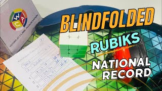 Rubik’s Cube Blindfolded Sri Lankan National Record [upl. by Okajima]