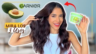 MASCARILLA GARNIER FRUCTIS HAIR FOOD AGUACATE 🥑  RUTINA para HIDRATAR CABELLO  RESEÑA [upl. by Aik715]