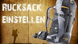 Backpacking  Trekkingrucksack richtig einstellen HD [upl. by Nowell27]