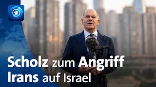 Statement von Bundeskanzler Scholz zum Angriff des Iran auf Israel [upl. by Ashlee391]