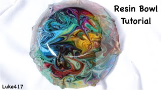 DIY Resin Bowl  Colorful Swirls  Resin Art [upl. by Bertrand]