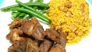 How to make Puerto Rican Carne Frita with Arroz con Habichuelas [upl. by Luke]