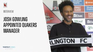 Josh Gowling Appointed Quakers Manager [upl. by Sharity]