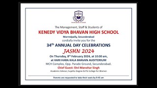 Kenedy Vidya Bhavan High School  Jashn 2024  34th Annual Day Celebrations  LIVE [upl. by Courtnay]