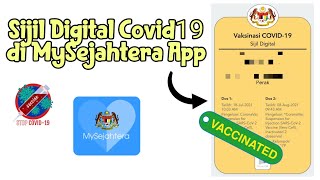 Sijil Digital vaksin c0vid19 di MySejahtera app eng sub [upl. by Amahs570]