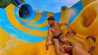 Riding the Colossal Curl Waterslide at Water Country USA [upl. by Brindell]