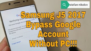 Samsung J5 2017 SMJ530F Remove Google account bypass FRP Without PC [upl. by Chet524]