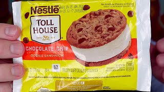 Toll House Chocolate Chip Cookie Sandwich Frozen Dairy Dessert By Nestle [upl. by Petit716]