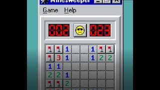 Minesweeper Gameplay  Win 98 [upl. by Kcirted]