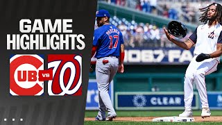 Cubs vs Nationals Game Highlights 9124  MLB Highlights [upl. by Artcele]