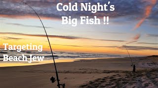 MULLOWAY  COLD NIGHTS BIG FISH  Ep 65 TARGETING BEACH JEW [upl. by Jit405]