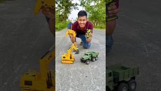 Remote control Army Truck and RC Excavator Unboxing and testing rcexcavator [upl. by Glaudia]