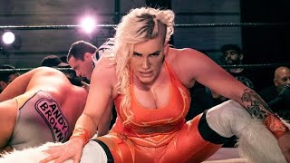 Taya Valkyrie vs Andy Brown in an Intergender Singles Wrestling Match [upl. by Hoopen]