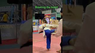 Breaking the board 🔥backkick taekwondoyoutubeshortstrendingtigershroffshortsthelittletigerr [upl. by Natica]