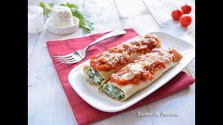 Cannelloni di crepes al sugo  Ricette che Passione [upl. by Margit]