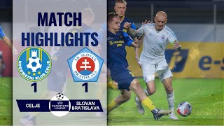 CELJE 1 1 SLOVAN BRATISLAVA UEFA CHAMPIONS LEAGUE HIGHLIGHTS  24072024 [upl. by Norty]