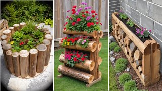 Creative Wood Log Garden Ideas  Transform Your Outdoor Space with Natural Charm [upl. by Philina420]