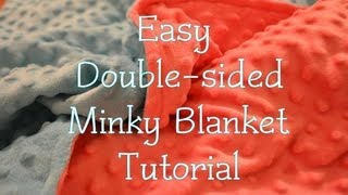 Easy Doublesided Minky Blanket Tutorial [upl. by Rie]