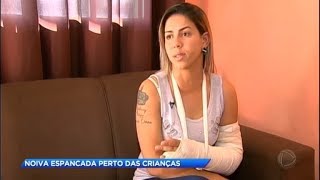 Homem deixa exnamorada ferida ao empurrála da escada [upl. by Anelhtak899]