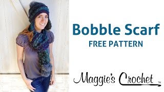 Deborah Norville Saturate Bobble Scarf Free Crochet Pattern  Right Handed [upl. by Akinehs]