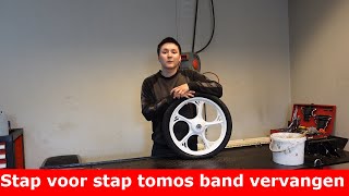 Tomos band vervangen how to brommer band vervangen [upl. by Ericksen]