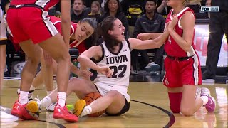 😬 Caitlin Clark HEATED After Jacy Sheldon Reaches Around Her BackNeck  6 Iowa vs 2 Ohio State [upl. by Obidiah179]