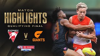 Sydney Swans v GWS Giants Highlights  Qualifying Final 2024  AFL [upl. by Xever]