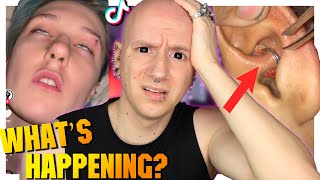 Gross TikTok Piercing Fails That Already Ruin 2021  Piercings Gone Wrong  Roly Reacts [upl. by Eryn]